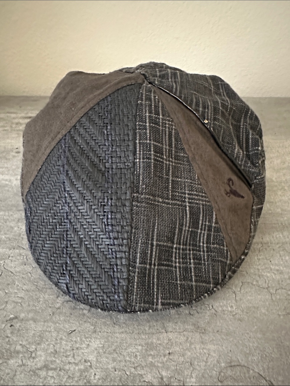 Nobis Men’s Cotton & Linen Patchwork Six-Panel Newsboy Cap